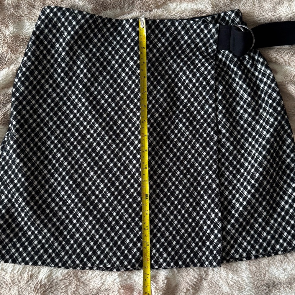 SPANX Ponte Wrap Mini Skort in Classic Black Plaid - Picture 10 of 15